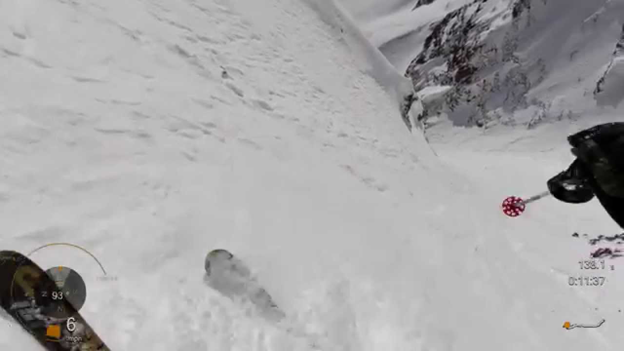 First Ever Amputee Skier To Ski 60 Degree Little Couloir At Big Sky