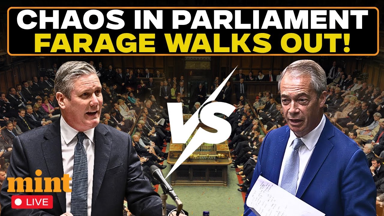 LIVE | Nigel Farage & Reform MPs Walk Out of Commons | Chaos Erupts During PMQs | Starmer LIVE
