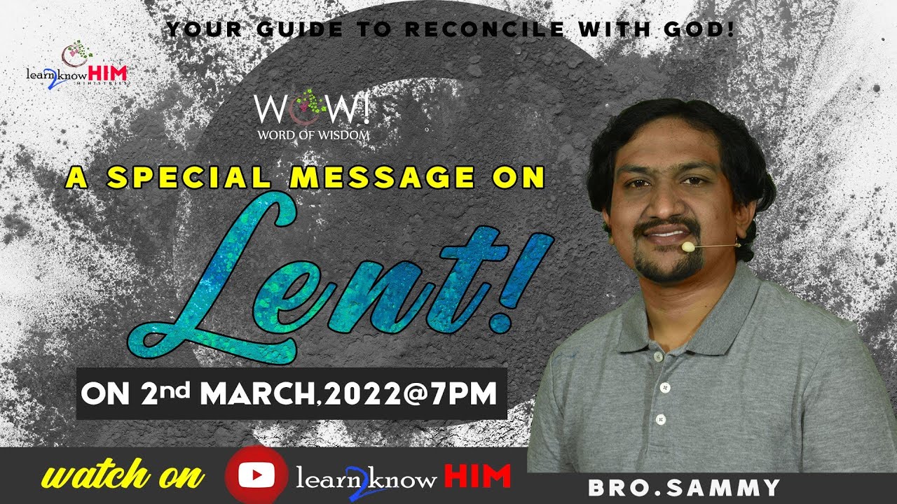 A Special Message on LENT..!
