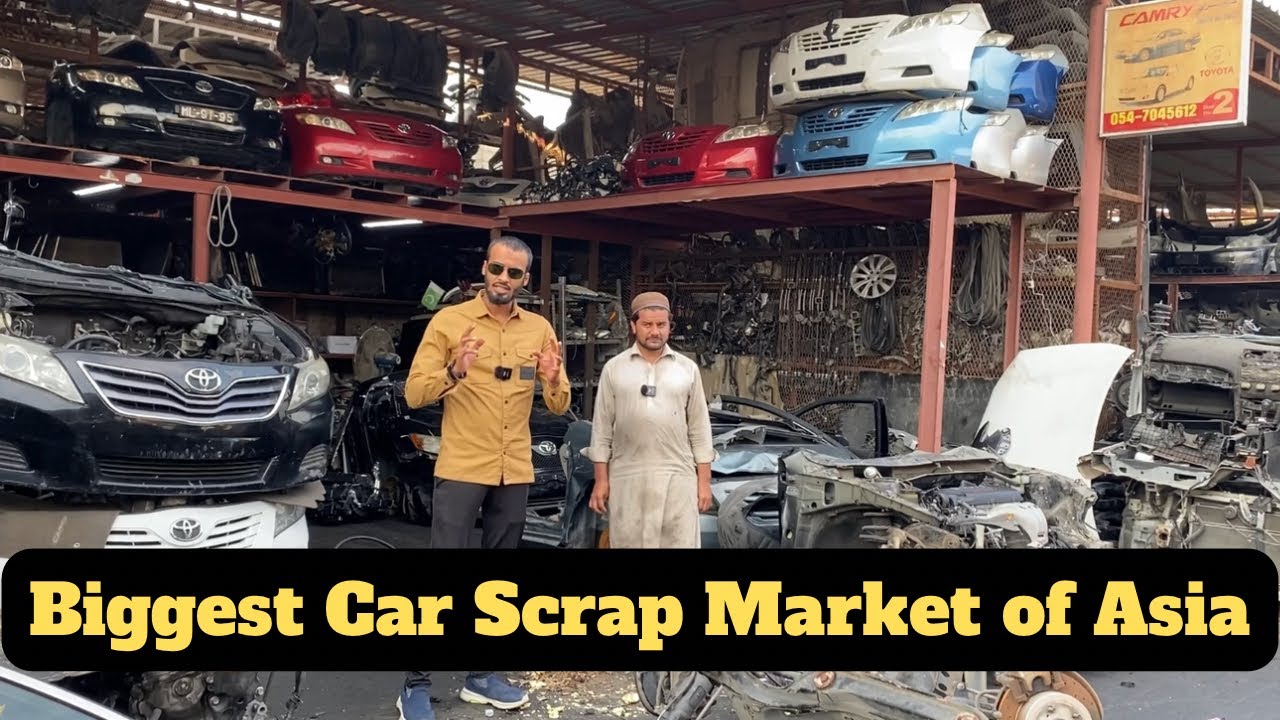 Asias biggest used car scrap spares market #dubai #usedcars #scrapcars #sharjah #uae #spareparts
