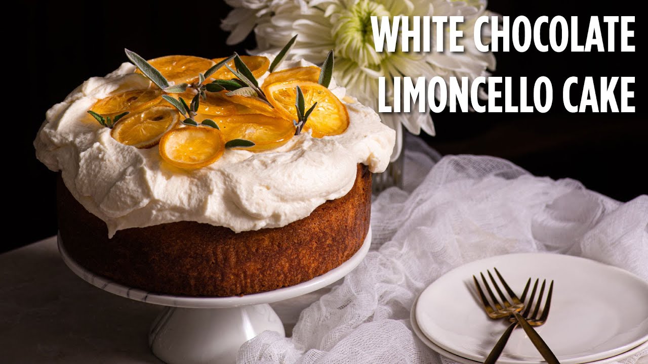 White Chocolate Limoncello Cake with Mascarpone Frosting