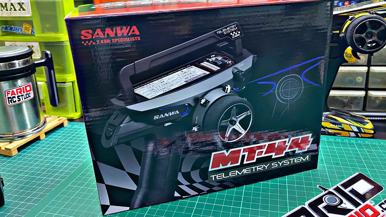 SANWA MT44 TELEMETRY SYSTEM RADIO CONTROLLED UNBOXING AND BIND