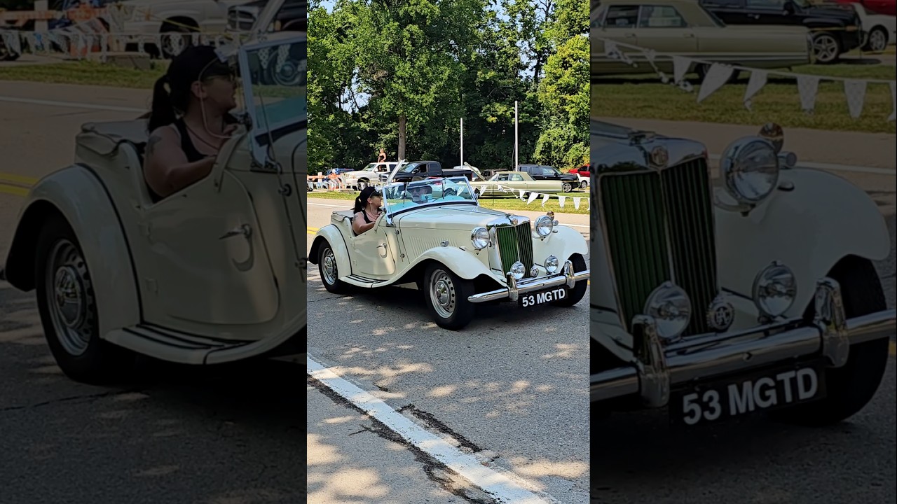 1953 MG TD Classic Car Drive By Engine Sound Cruisin' Hines 2024