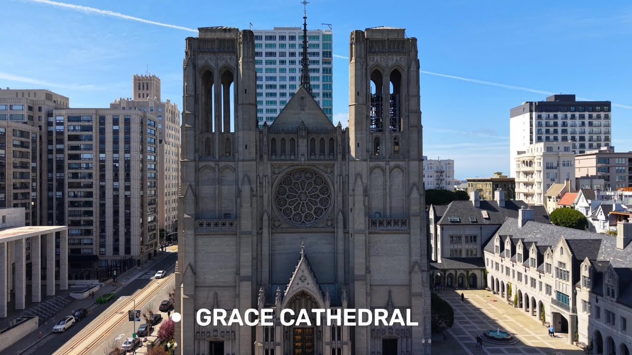 2025 Favorite Shots Of Grace Cathedral( featuring a short intro by me Dre) #sanfrancisco4k #drone