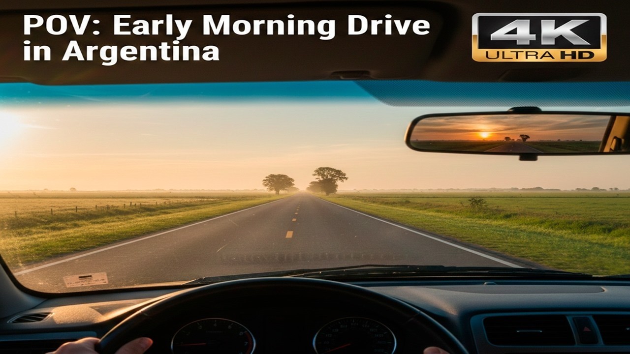 POV  Early Morning Drive in Argentina