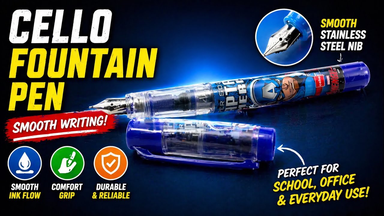 FOUNTAIN PEN | ₹40/- CELLO FOUNTAIN PEN | STARTER PEN | REVIEW