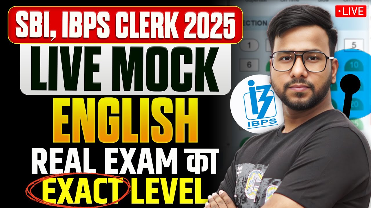 🔥SBI Clerk Pre & IBPS Clerk Pre English 2025 | FINAL English Mock Test | Latest Patterns | Varun Sir
