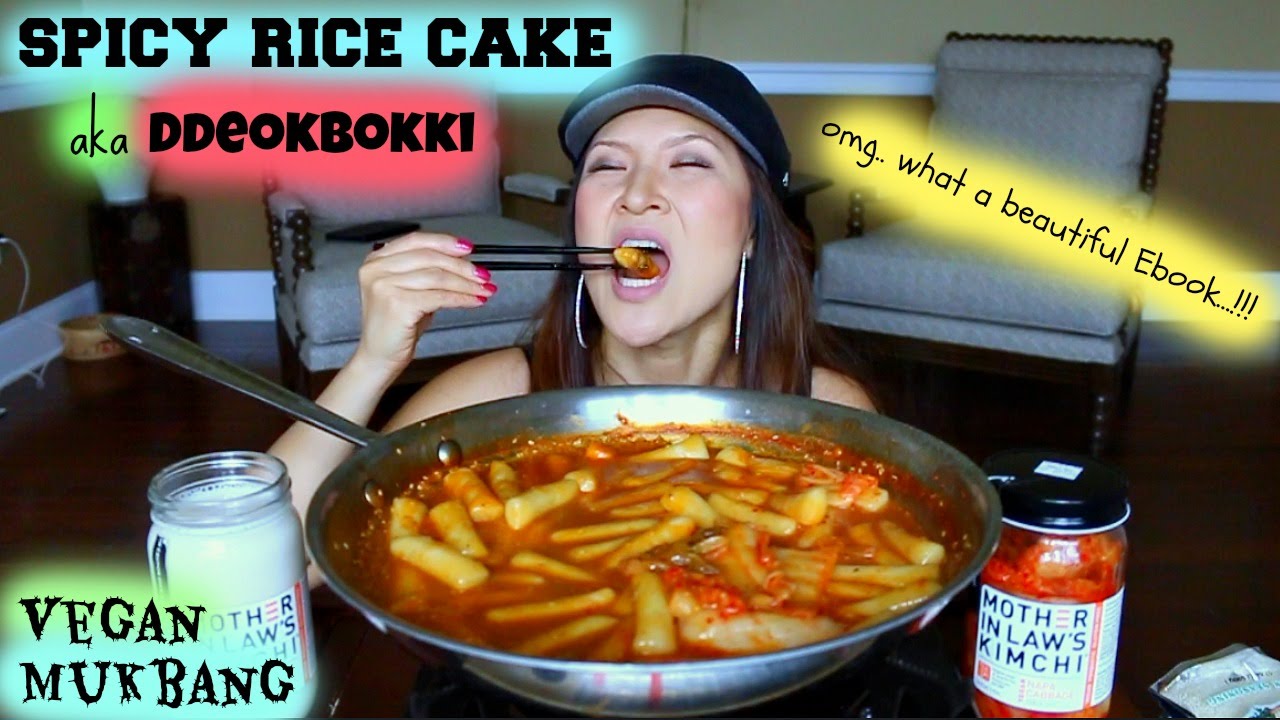 *vegan* SPICY RICE CAKE aka DDEOKBOKKI • Mukbang & Recipe