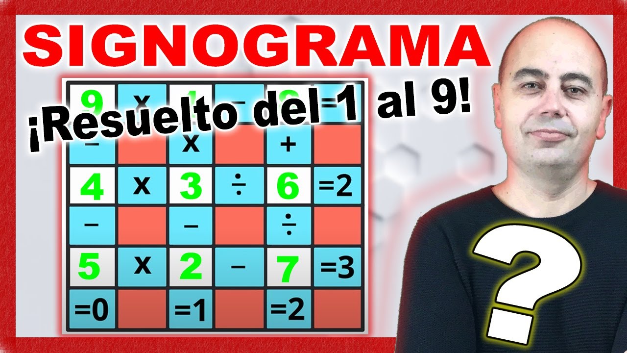 Signograma con Números Del 1 al 9 🧠 Ejercicio de Lógica