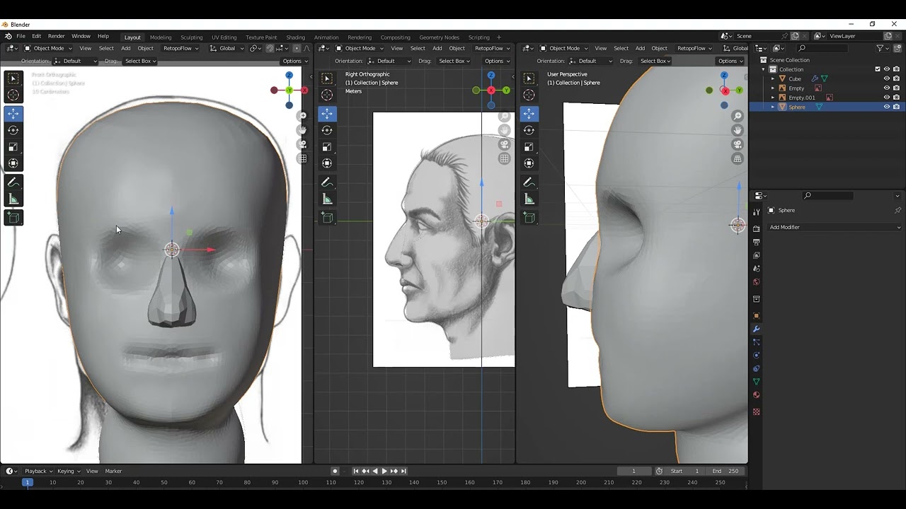 rostro en blender ESCULTURA DIGITAL