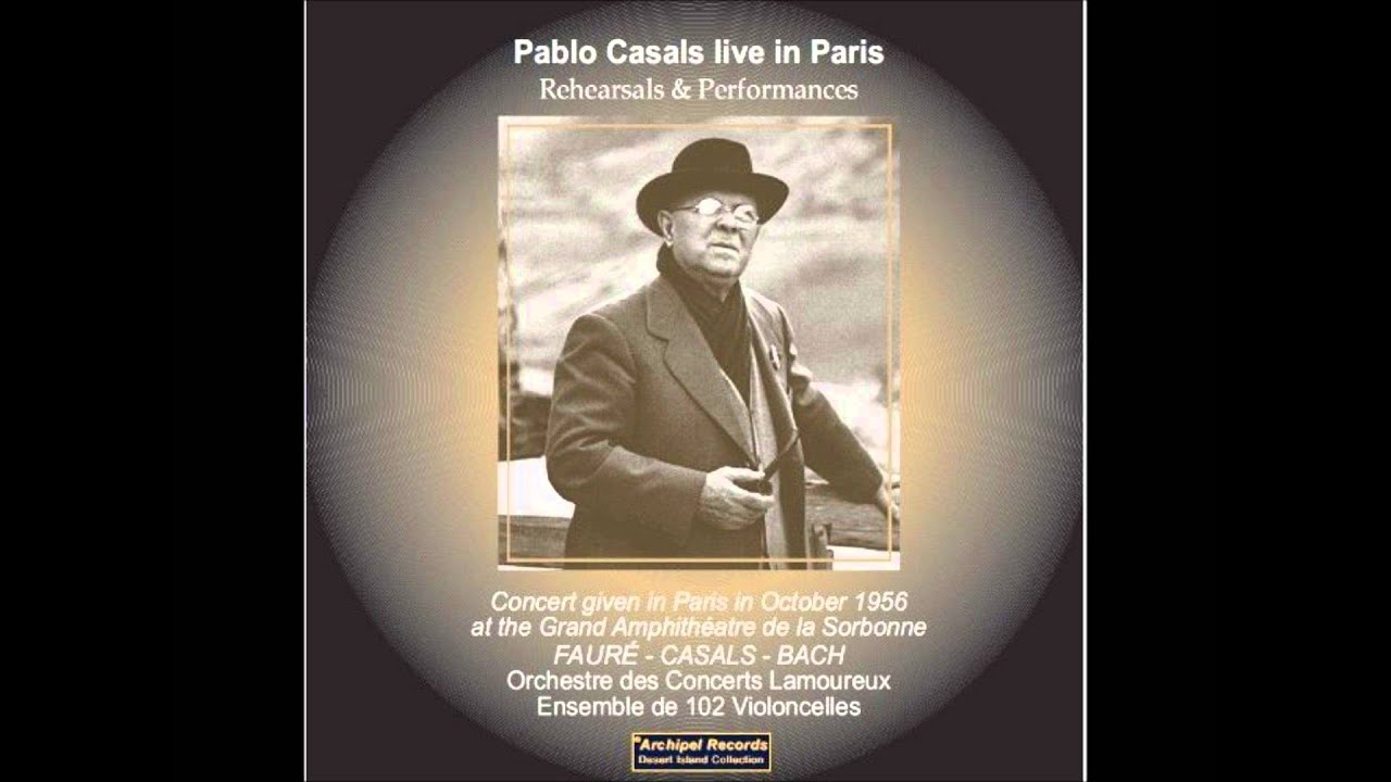 Fauré: Élégie for cello & piano or orchestra in C minor, Op. 24 - Performance - Pablo Casals