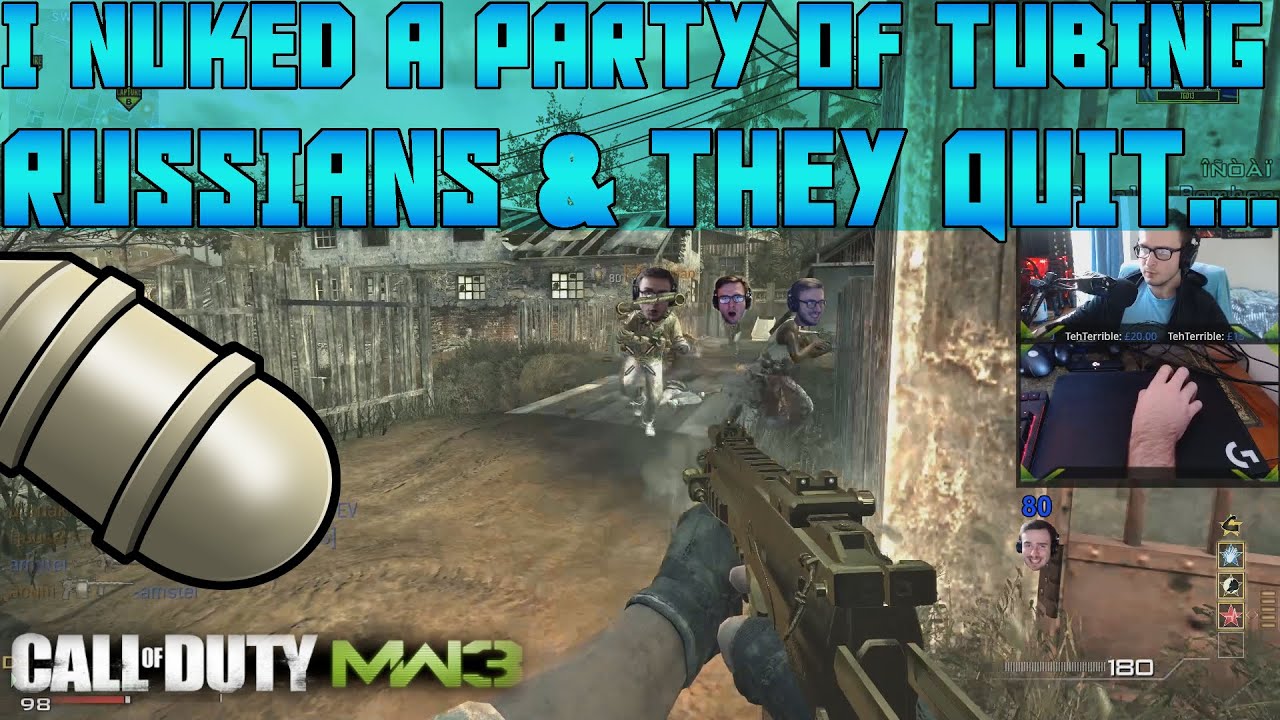 I MOABED A PARTY OF TUBING RUSSIANS ON PC MW3?!? (They Ragequit)