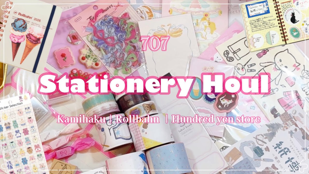 【Stationery houl】🧸紙博&100均購入品紹介🎀｜ロルバーンデビュー🩷