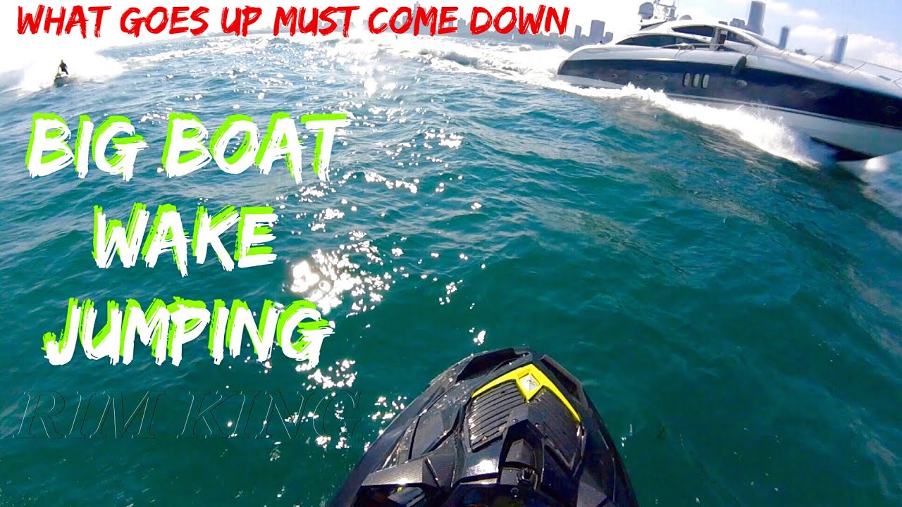 WHAT GOES UP MUST COME DOWN | BIG JUMPS | BOAT WAKE JUMPING IN LAKE MICHIGAN | By RIM KING | JETSKI