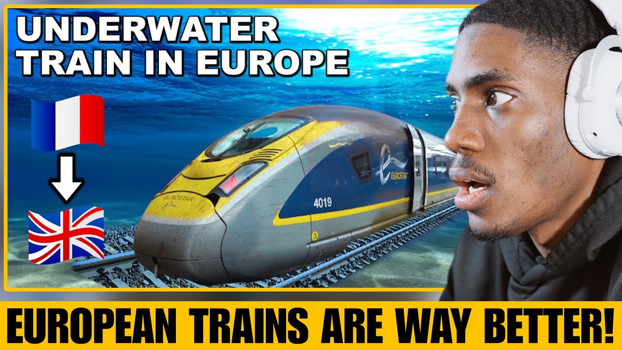 American Reacts to Incredible Eurostar UNDER THE SEA Train || PARIS to LONDON