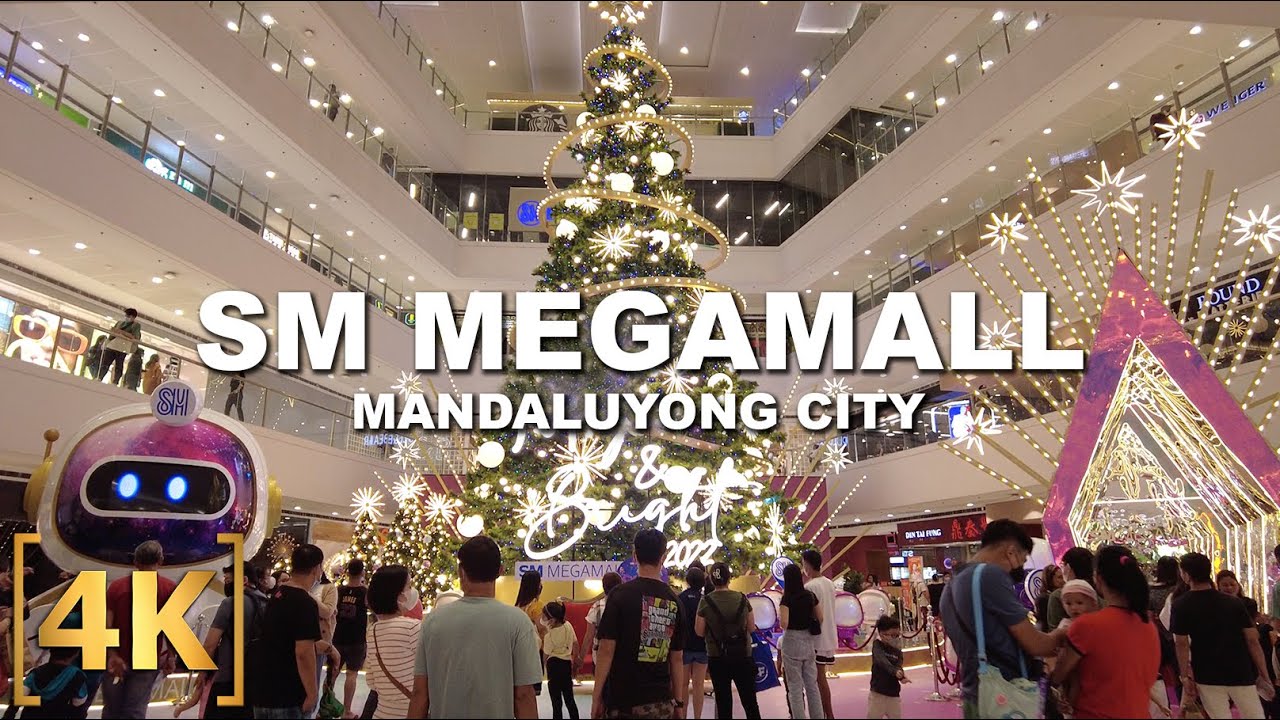 The Christmas Rush at SM Megamall | 1 Hour Walking Tour | 4K | Mandaluyong City, Philippines