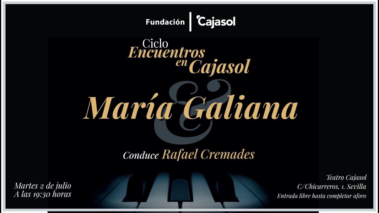 María Galiana || Ciclo Encuentros en Cajasol