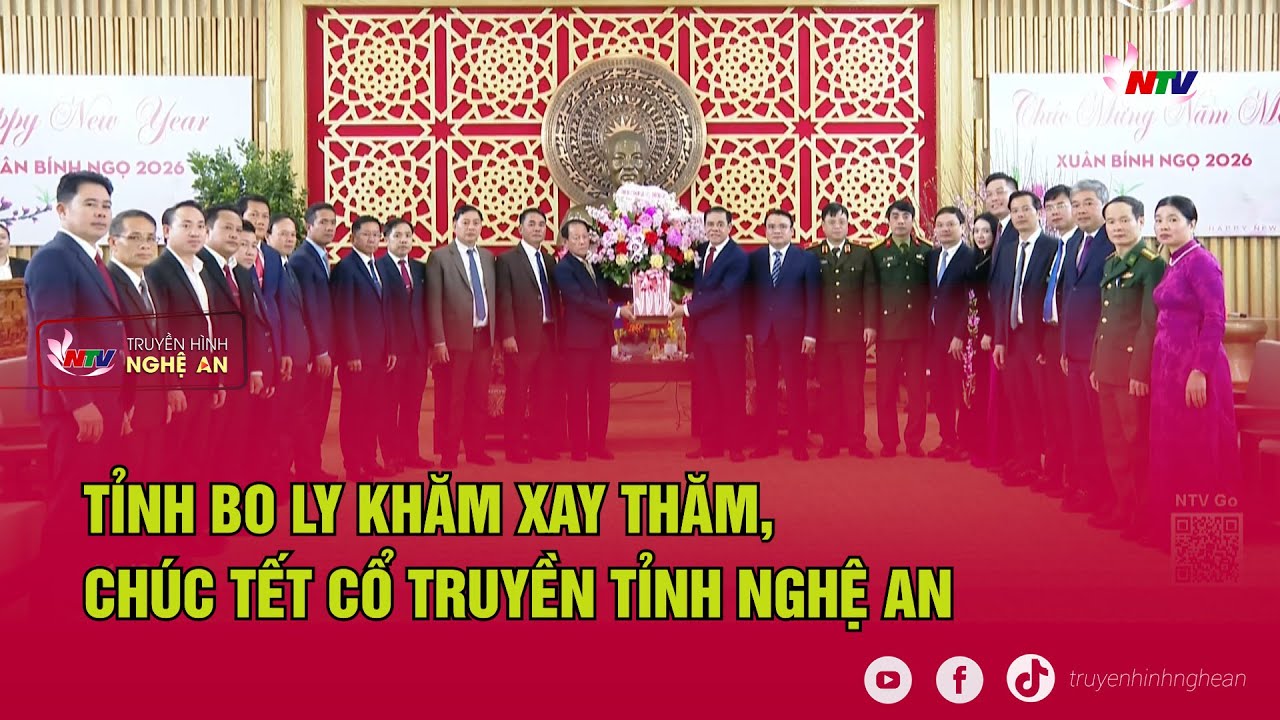 Tỉnh Bo Ly Khăm Xay thăm, chúc Tết cổ truyền tỉnh Nghệ An