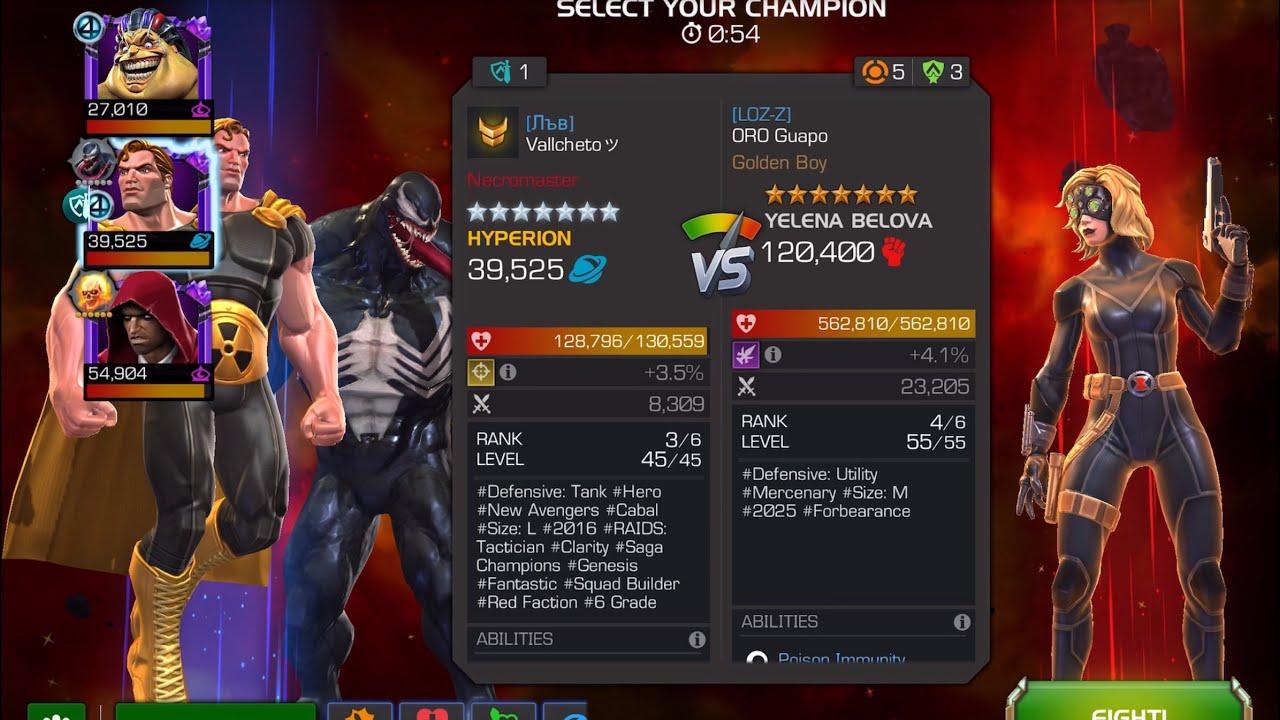 Mcoc | WAR | Hyperion vs Yelena Belova | Node 41 | Root 