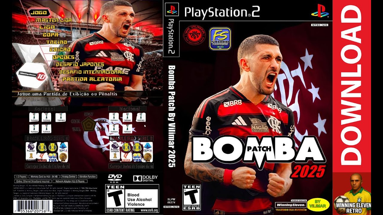 Bomba Patch By Vilimar | DEZEMBRO (PS2) | 95 Est&aacute;dios, 32 Bolas e Narra&ccedil;&atilde;o Lu&iacute;s Roberto