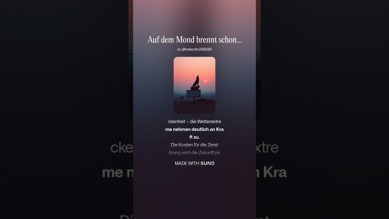 Auf dem Mond brennt schon das Feuer ( ganzer Song )