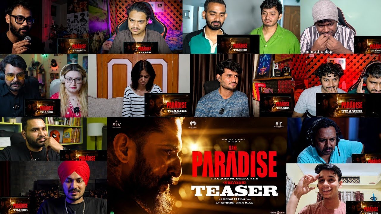 The Paradise Teaser Reaction Mashup | Nani | Srikanth Odela | Moviez Reaction 