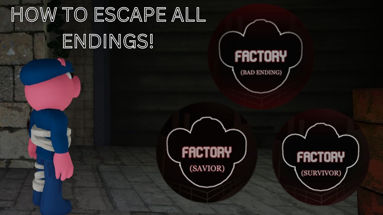 HOW TO ESCAPE ALL ENDINGS CHAPTER 6 FACTORY IN PIGGY BOOK2 THE RESULT OF ISOLATION CONPECTS - ROBLOX