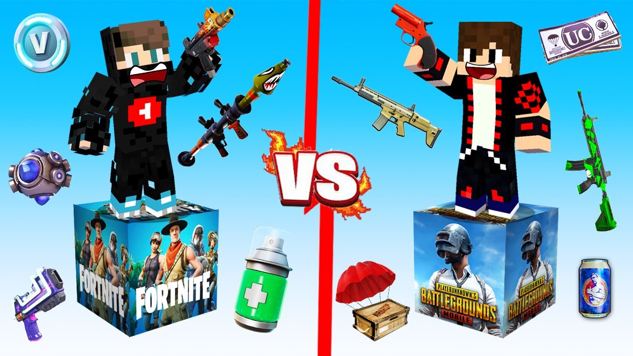 ماين كرافت : حـرب الألعاب الأسطورية ولكن بلوكة ببجي ضد فورت نايت !!؟ 🔥😱