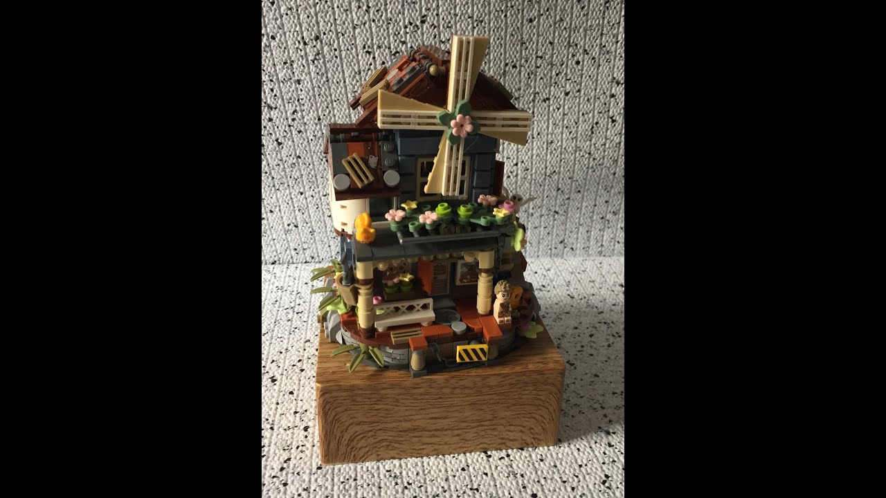 Classical Windmill House Music Box Building Blocks Temu Set