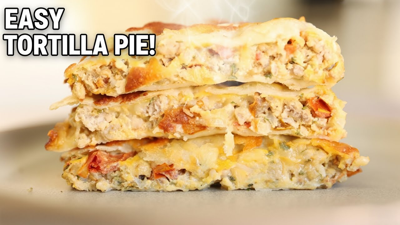 Easy Cheesy Tortilla Pie Recipe | Just 2 Tortillas & 3 Eggs Ready in 30 Minutes