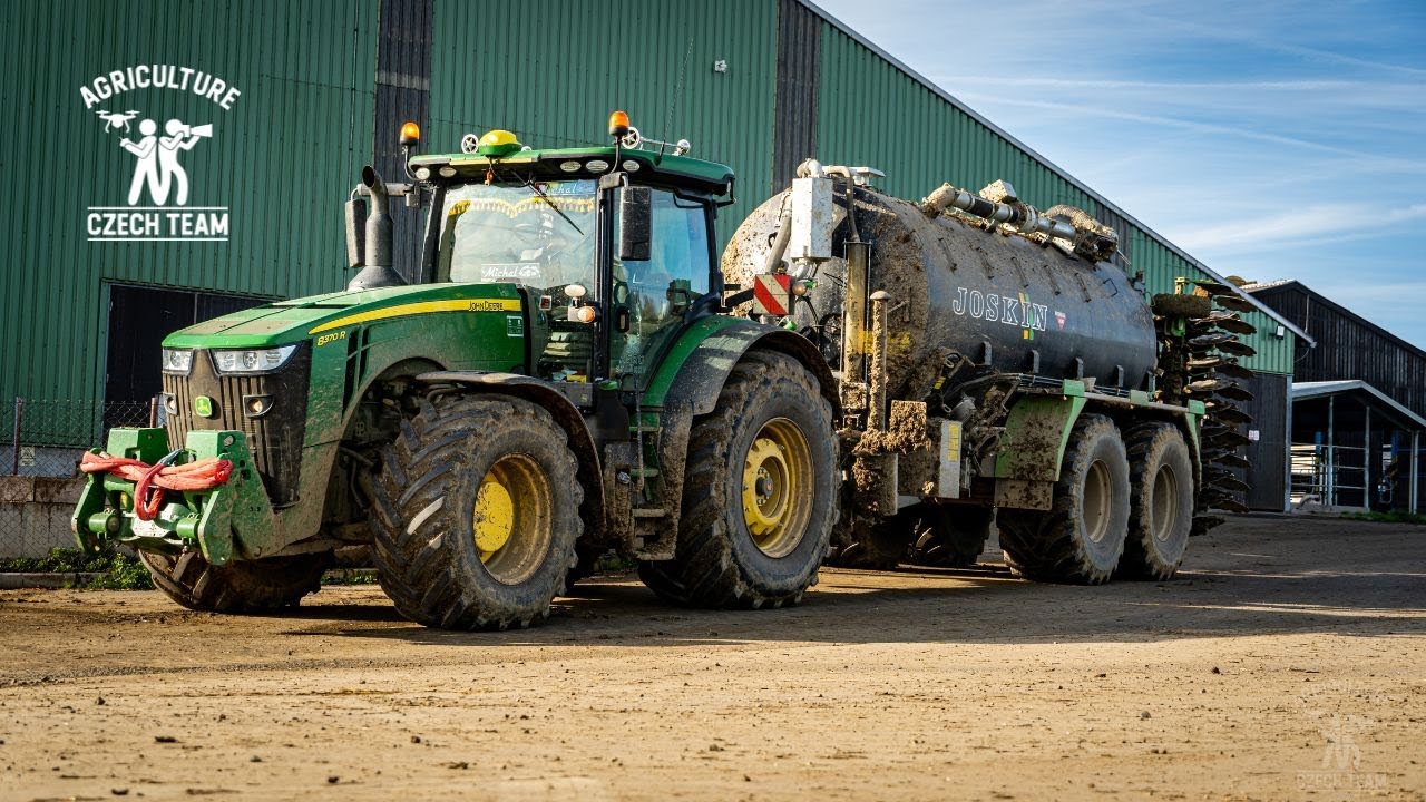 John Deere 8370R + Black Joskin / vyvážení kejdy / AGRO Staňkov