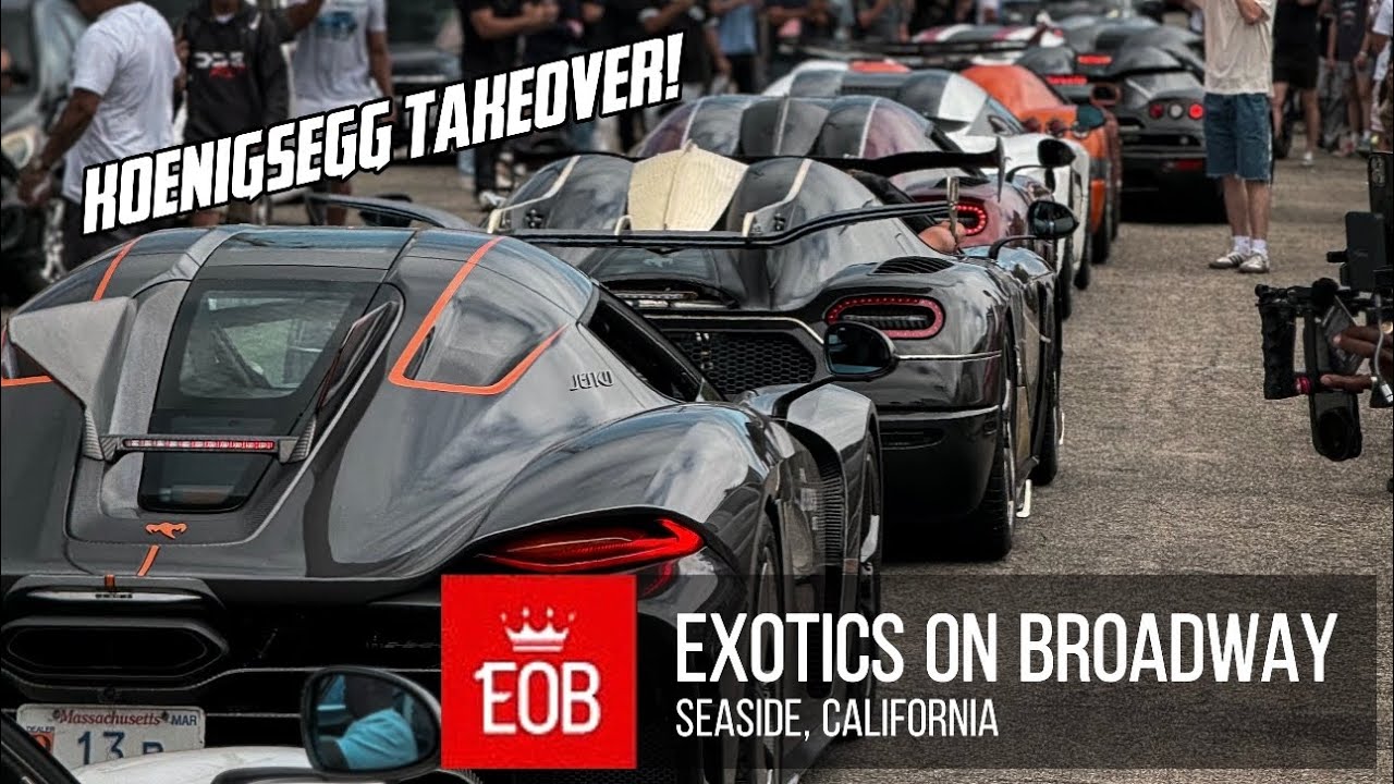 KOENIGSEGGS SHUT DOWN EXOTICS ON BROADWAY | Monterey Car Week 2024
