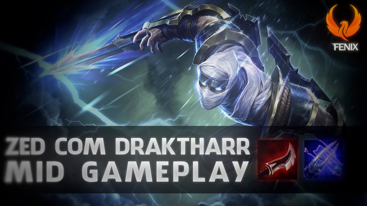 League of Legends - ZED MID GAMEPLAY - DRAKTHARR OP [PT-BR]