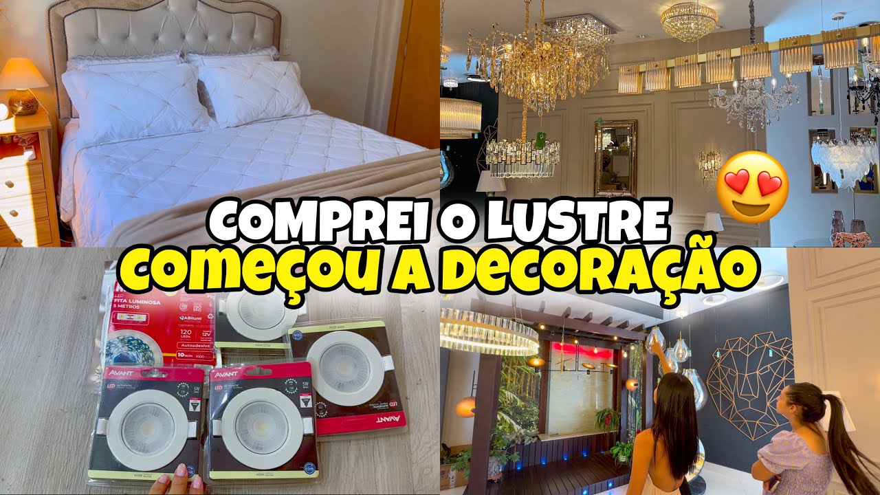 DECORANDO A LOJA: COMPREI O LUSTRE, INSTALAMOS PAPEL DE PAREDE, CAMA POSTA 😍