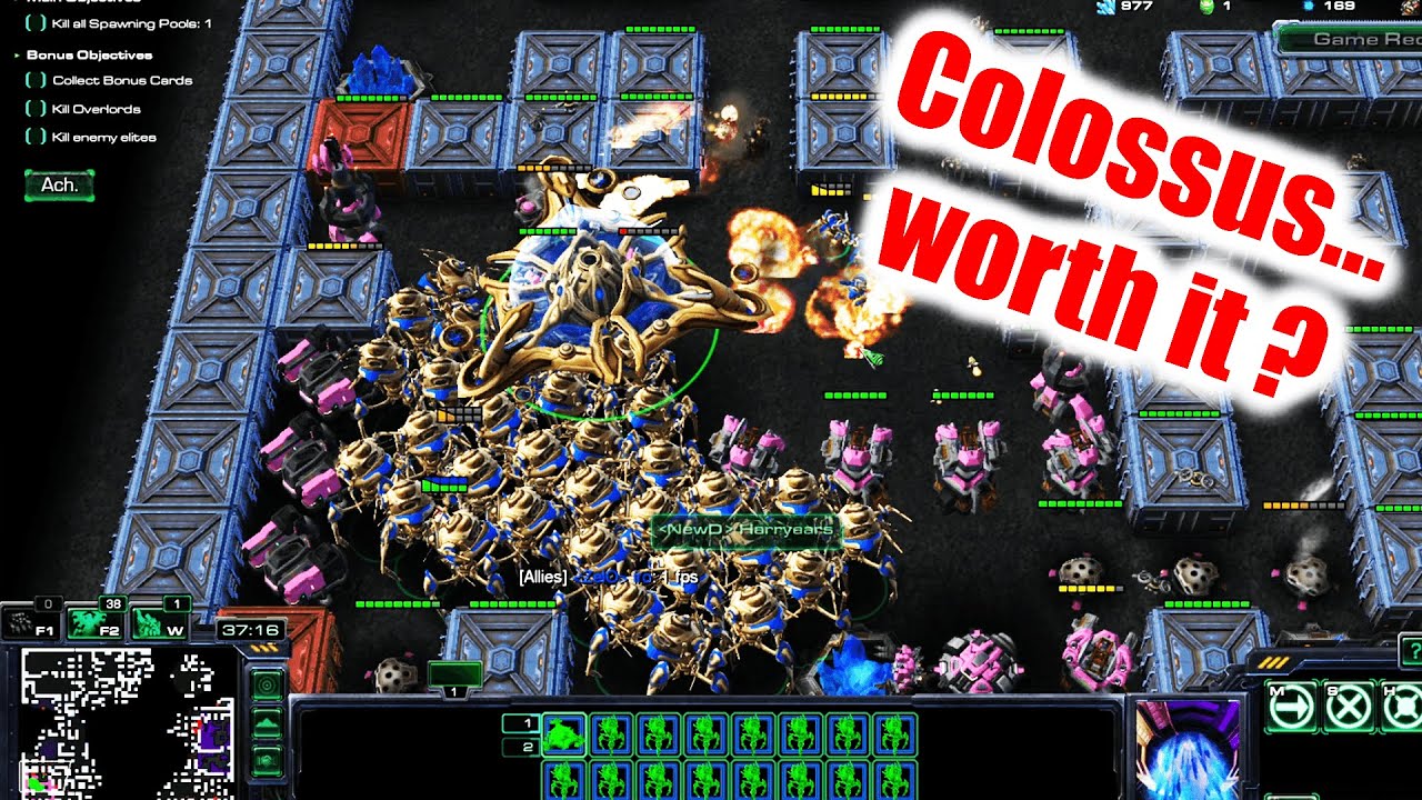 Is mass colossus OP? Normal difficulty try /Maze and terran starcraft 2 arcade