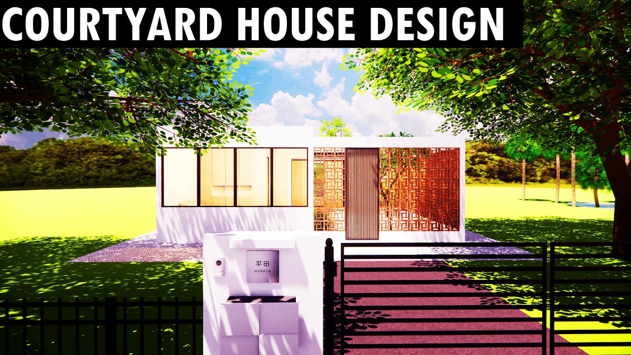 Courtyard House Design | 4 Bedrooms with 2 Courtyards
