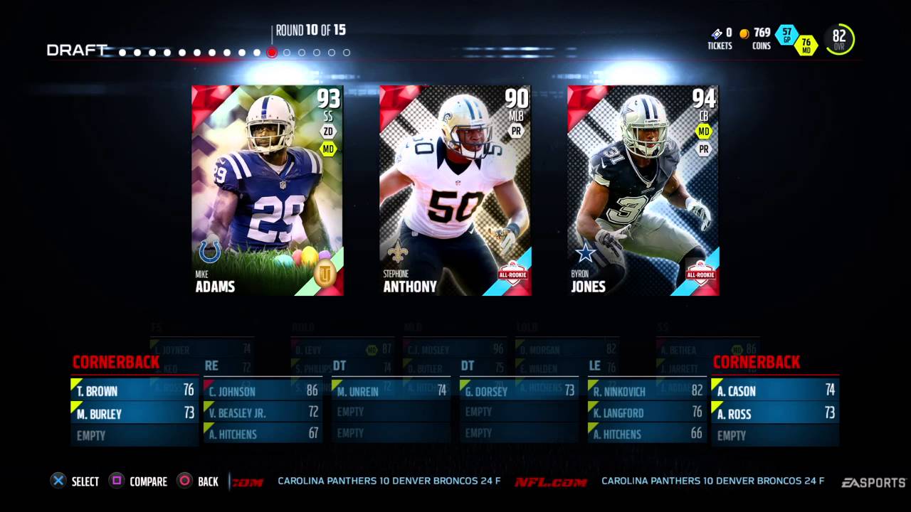 Madden 16 Draft Champions: One of the Best Drafts Ever! 86 Overall with 4 96+ Players!