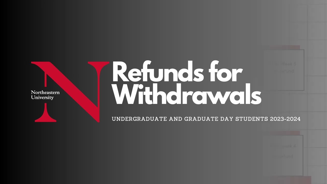 Refunds for Withdrawals: Undergraduate and Graduate Day Students