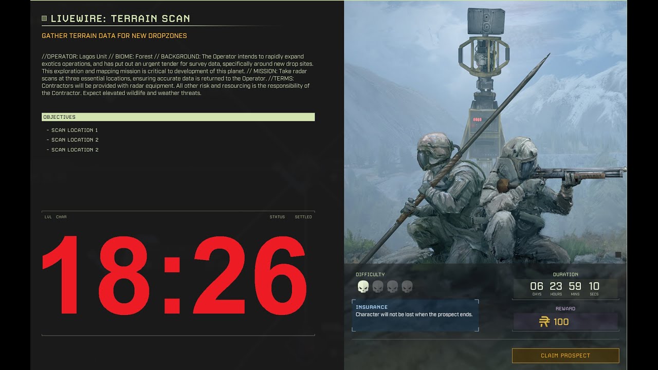 Icarus First Cohort |­ Glitchless | Livewire: Terrain Scan | 18:26 | Speedrun
