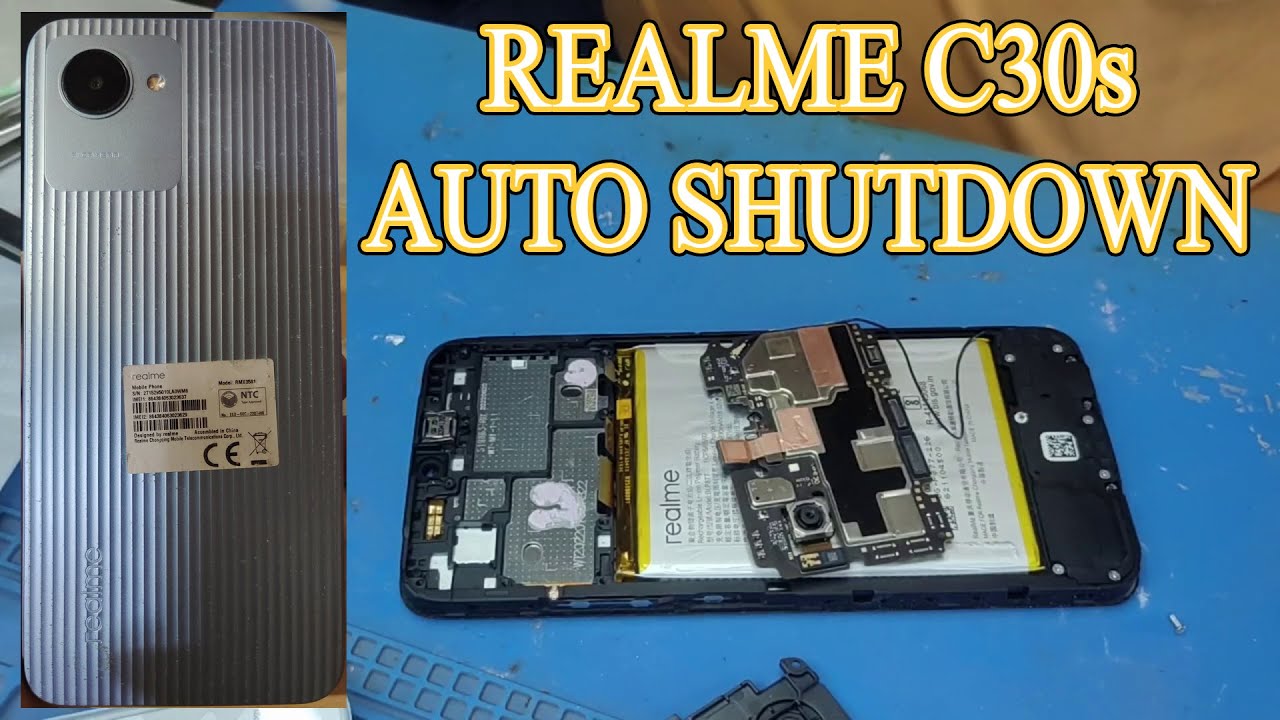 REALME C30S C30 RMX3581 auto shutdown after logo, Overheat In charging solution, logo only