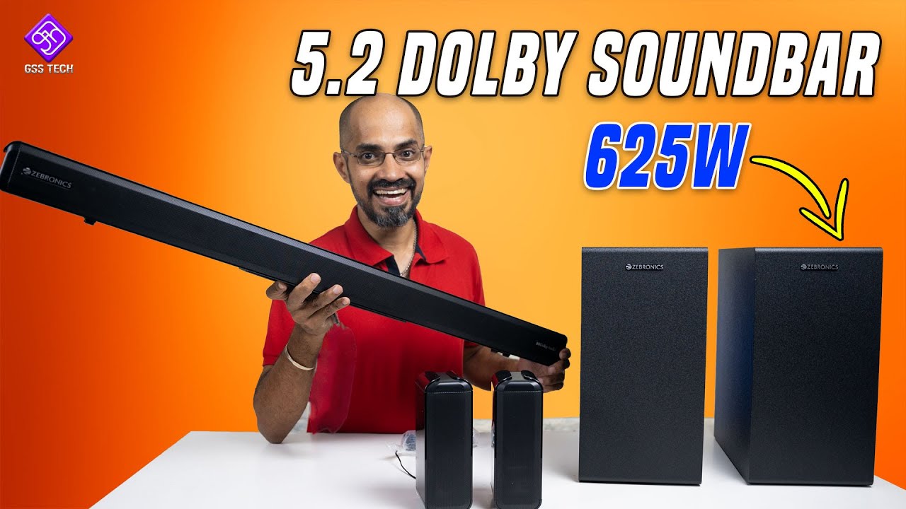Dolby 5.2 Surround 625W Soundbar - Zebronics Juke bar 9551