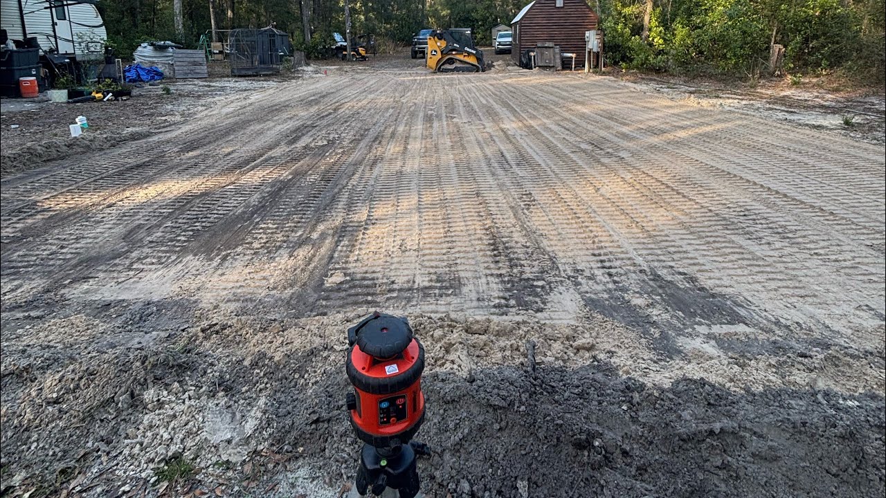 Grading site prep with skid steer 