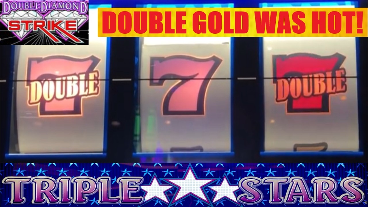I got some BIG wins playing Double Gold Slots! Triple Stars + Double Diamond Strike slot play!