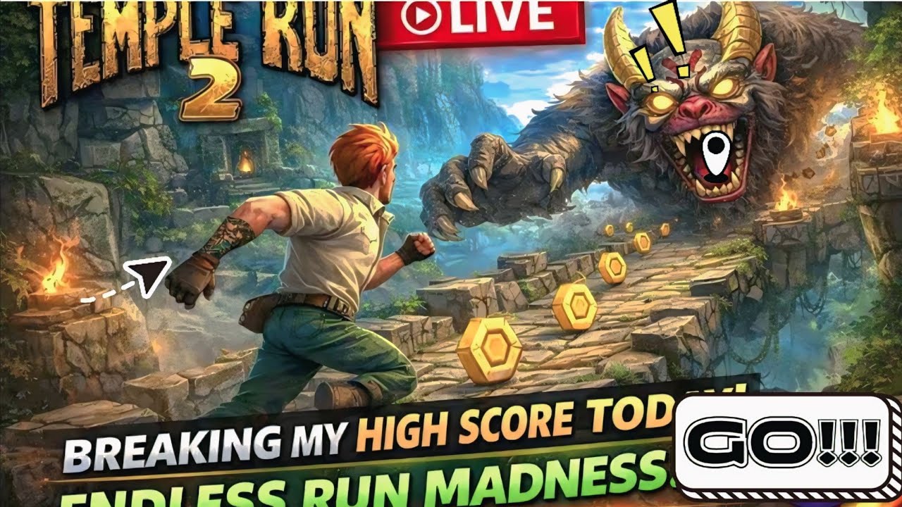 🛑Live Temple Run 2 game play ⏯️▶️