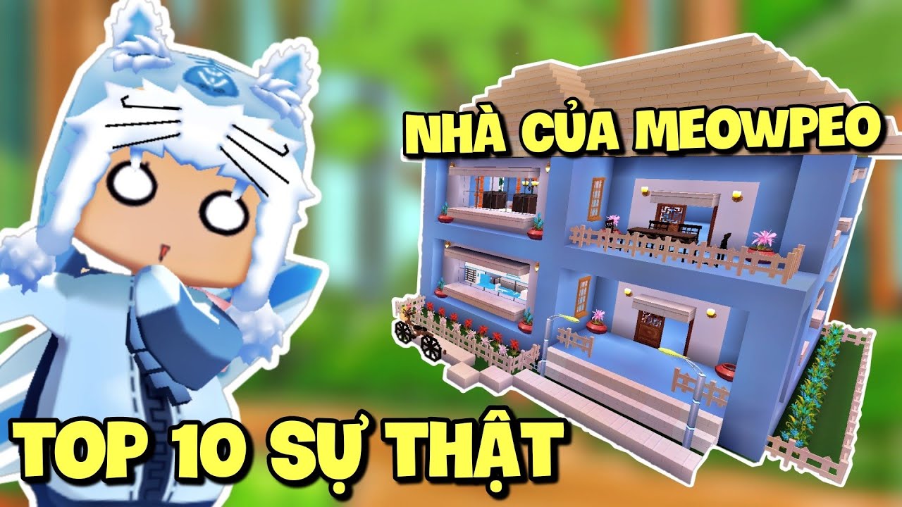 Top 10 sự thật về ng&ocirc;i nh&agrave; của Meowpeo trong L&agrave;ng Bee Team Mini World