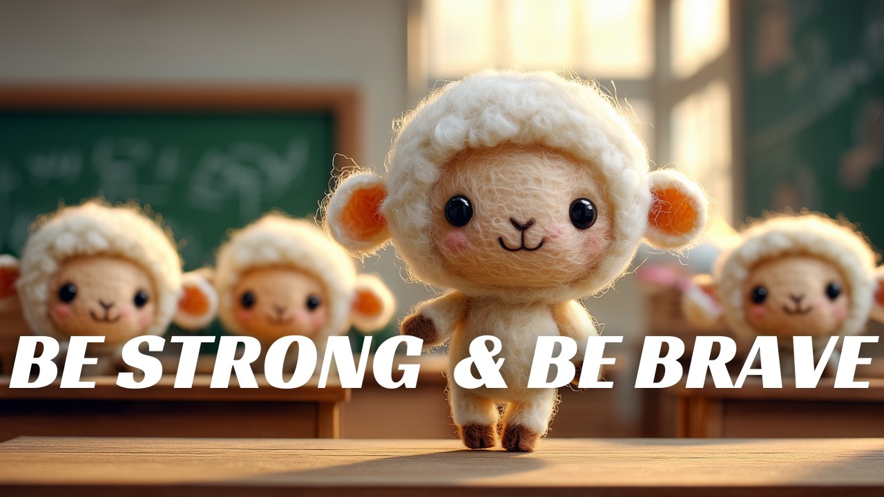 Be Strong and Courageous (Joshua 1:9) 🐑 | Kids Worship Song | Christian Song for Children
