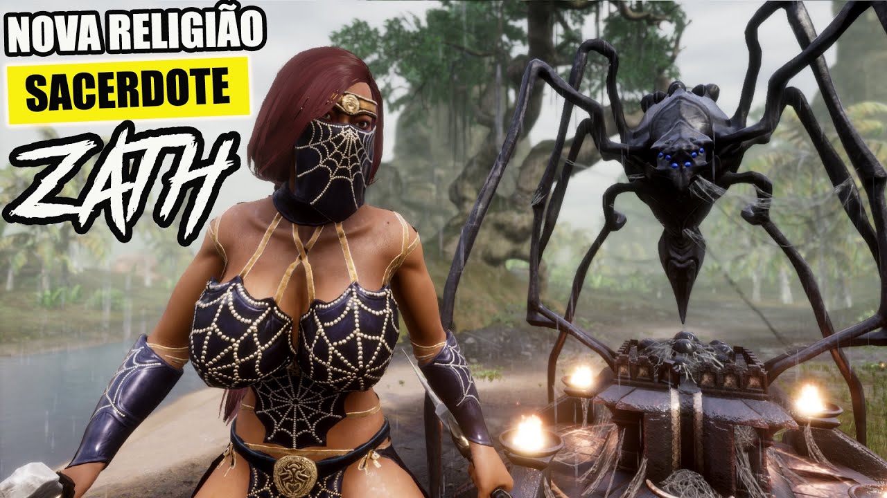 NOVA RELIGIÃO ZATH + LOCALIZAÇÃO DA SACERDOTE DAS ARANHAS  - CONAN EXILES 2021 T6EP11