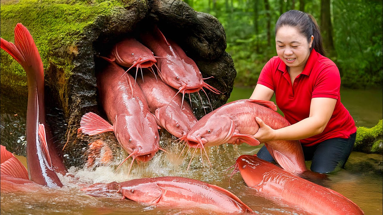 Harvesting Giant Mutant Catfish & Go to Market Sell | buy many big fish and transport to sell