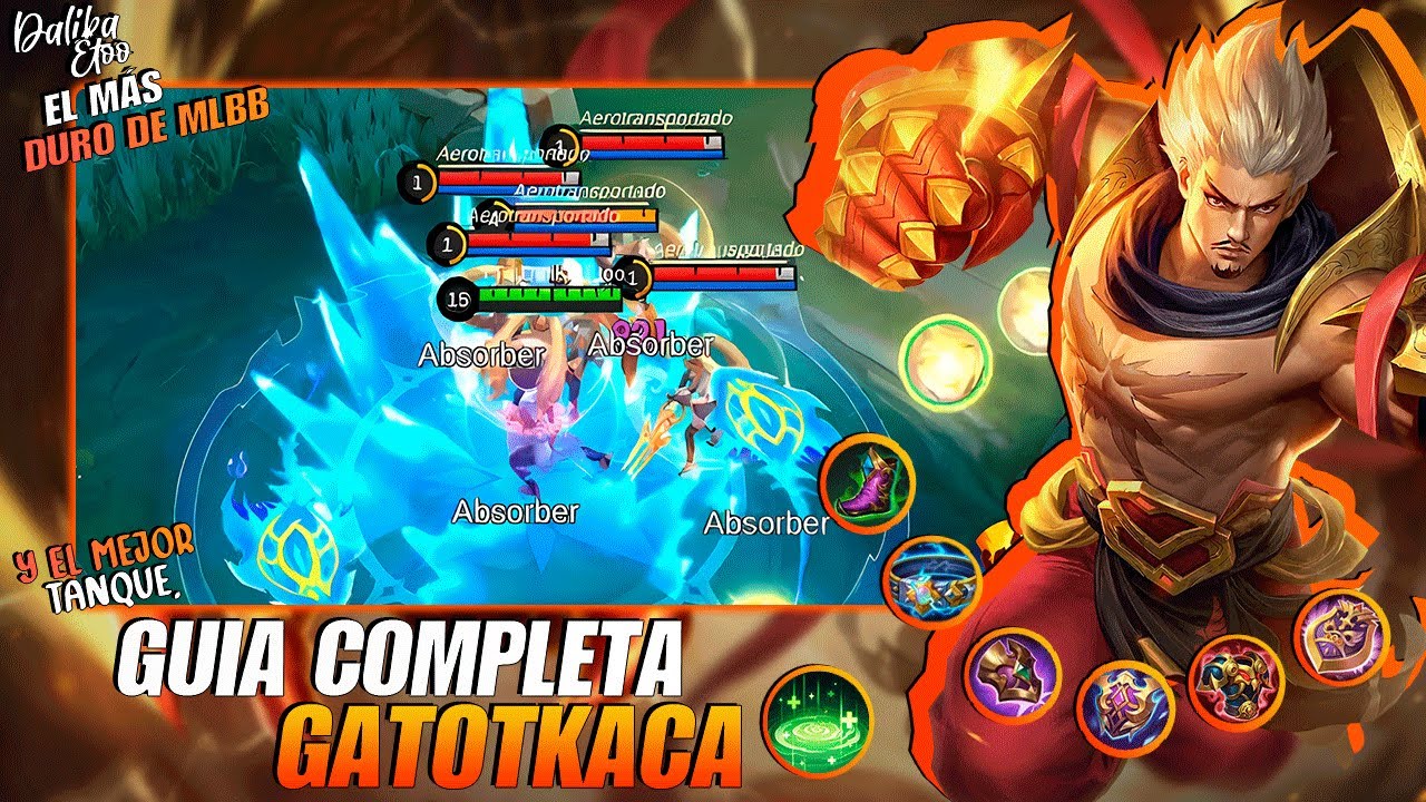GATOTKACA EN 5 MINUTOS - GUIA COMPLETA DE GATOTKACA, EL MEJOR TANKE ACTUAL - MLBB ESPAÑOL