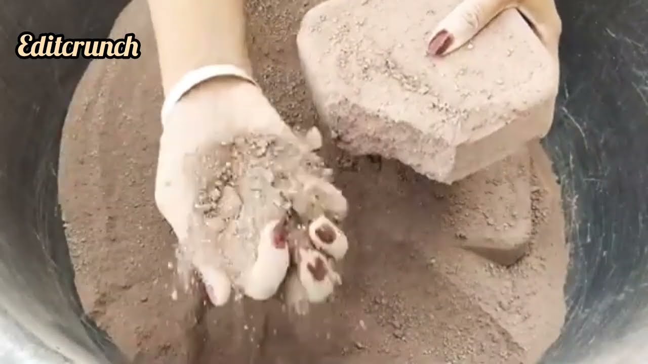 ASMR|| red gritty sandment dry water dipping crumble